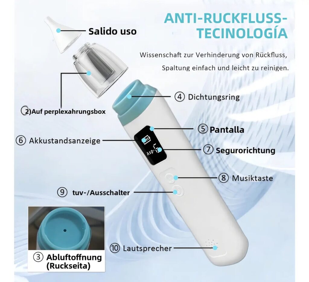 ASPIRADOR NASAL PARA BEBE CON MUSICA