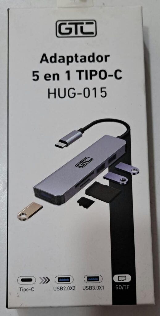 ADAPTADOR 5 EN 1TIPO C HUG-015 GTC