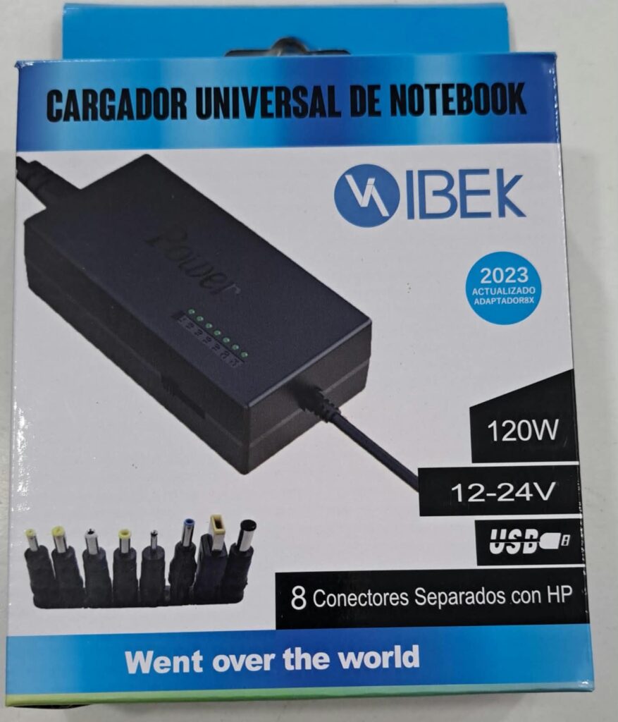 CARGADOR PARA NOTEBOOK UNIVERSAL IBEK 12-24V 120W