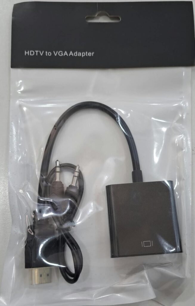 ADAPTADOR HDMI A VGA CON CABLE AUXILIAR