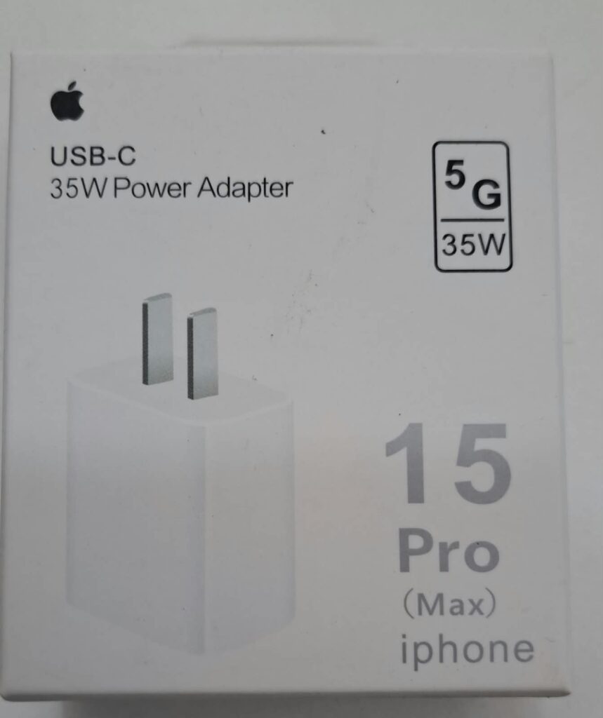 CARGADOR PARED IPHONE 15 35W SUPERRAPIDO