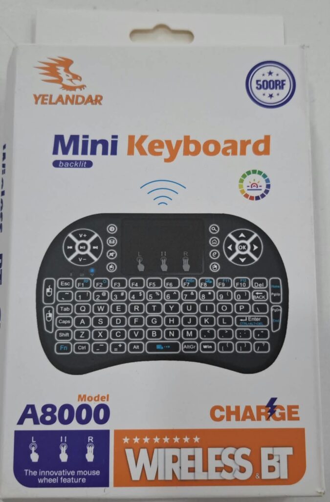 MINI TECLADO PARA SMART TV O TV BOX RECARGABLE