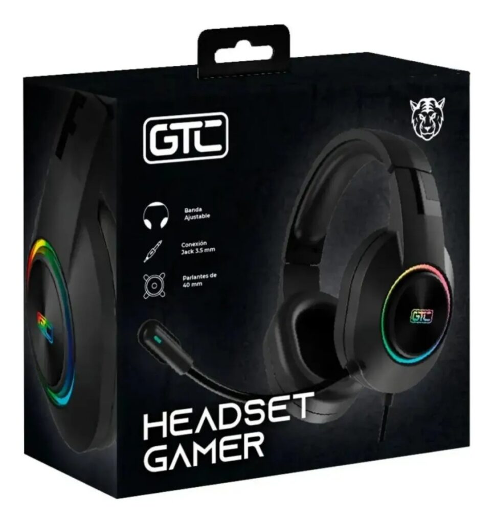 AURICULAR GTC GAMER CON LUZ HSG-200