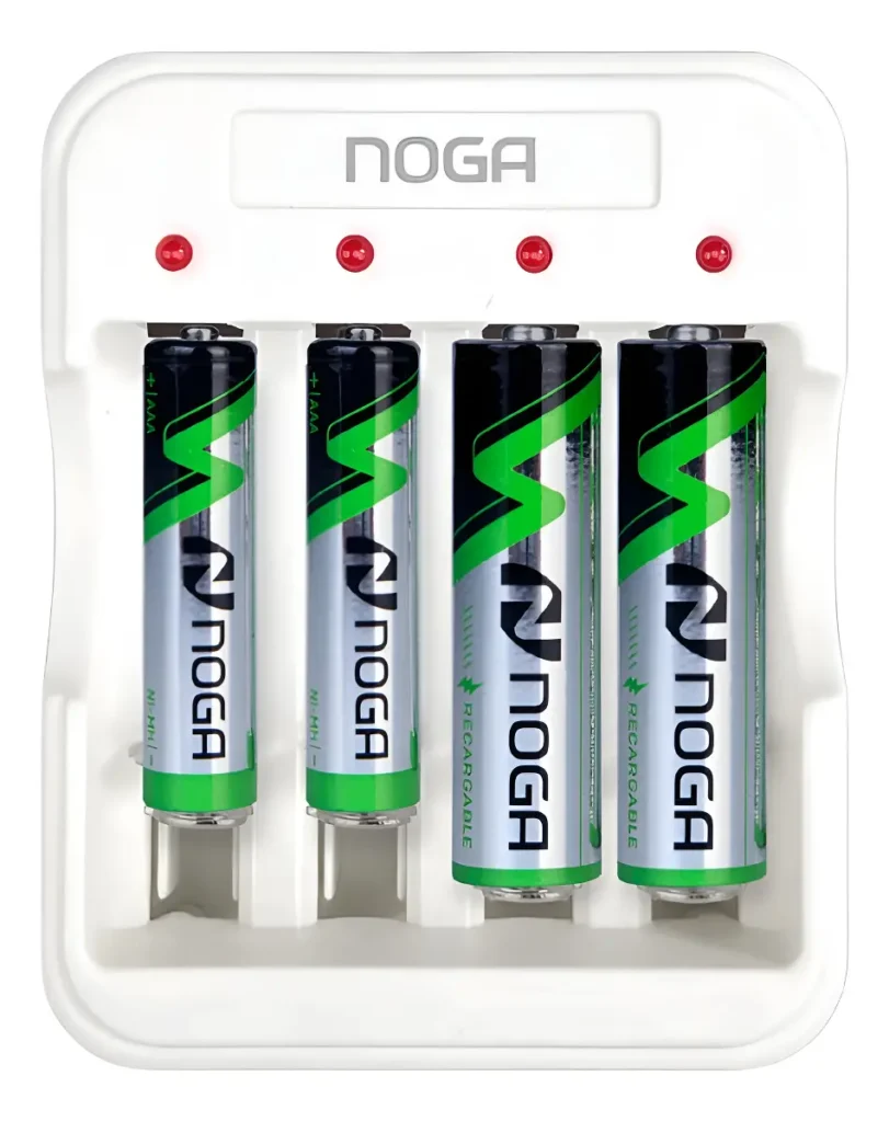 CARGADOR DE BATERIA NOGA *4 PARA AA O AAA A USB