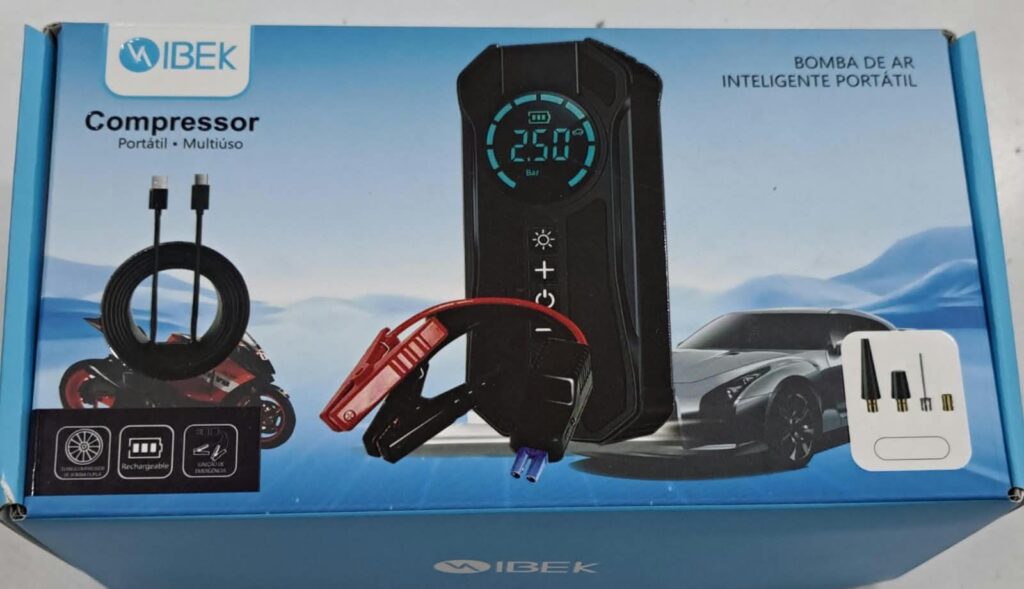 COMPRESOR Y ARRANCADOR DE BATERIA PARA AUTO PORTATIL