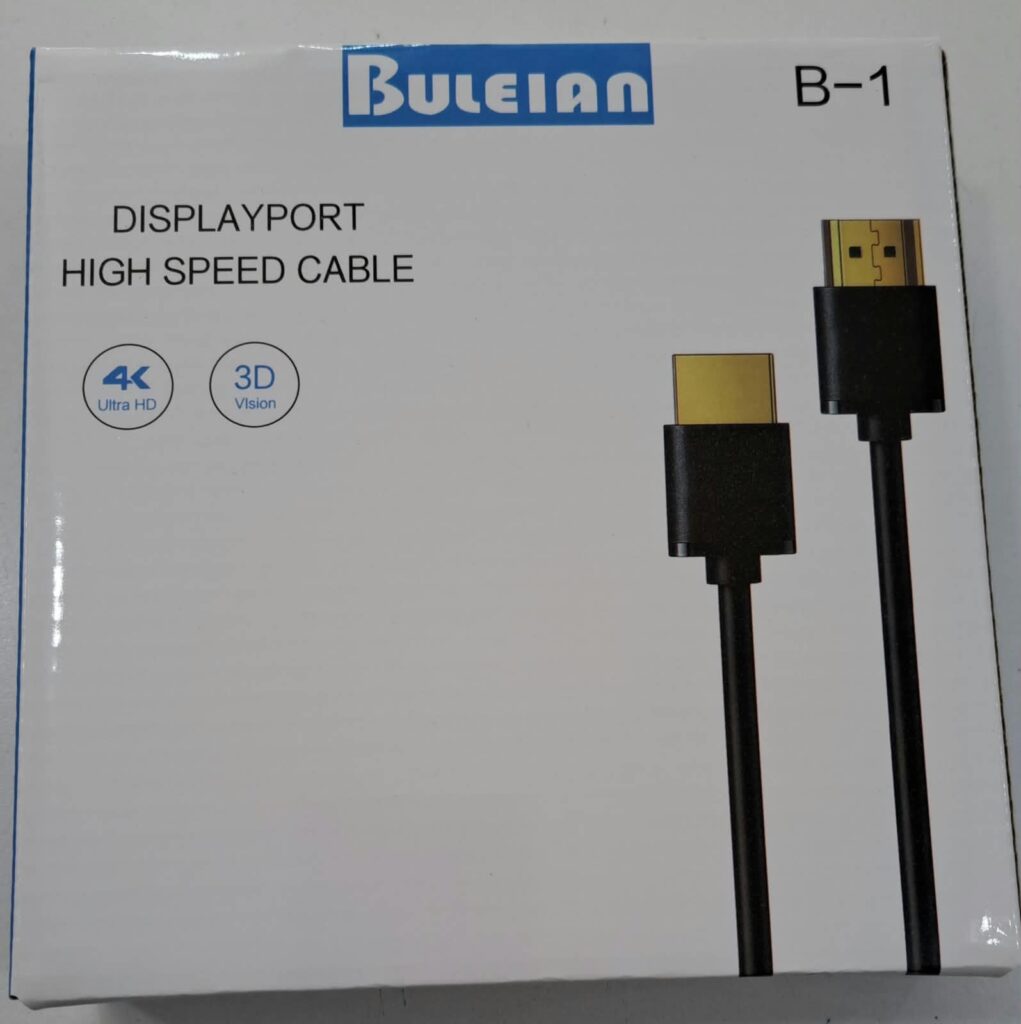 CABLE DISPLAYPORT 1,8 M 4K
