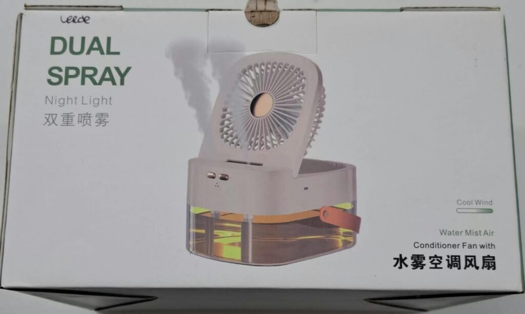 VENTILADOR CON HUMIFICADOR CON CONTROL REMOT