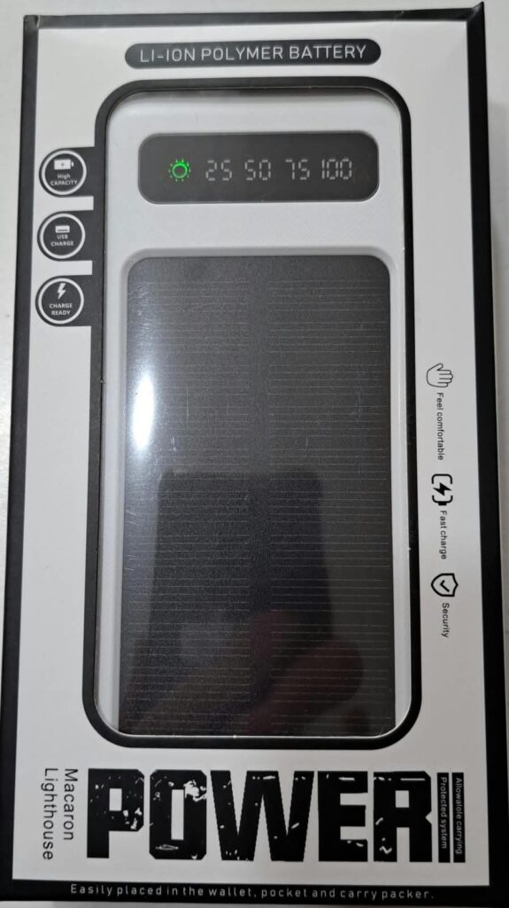 POWER BANK LI-ION 20000MAH CARGA SOLAR+ 4 CABLE