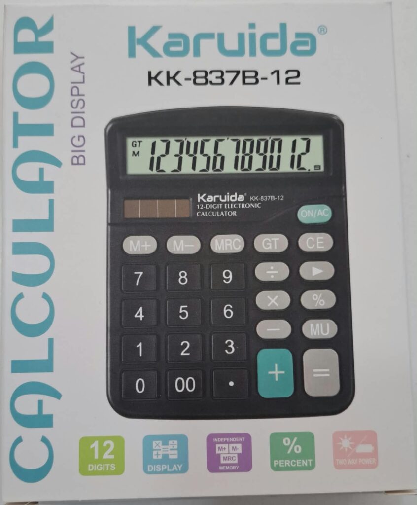 CALCULADORA KARUIDA KK-837B-12DIGITO 12CM*15CM