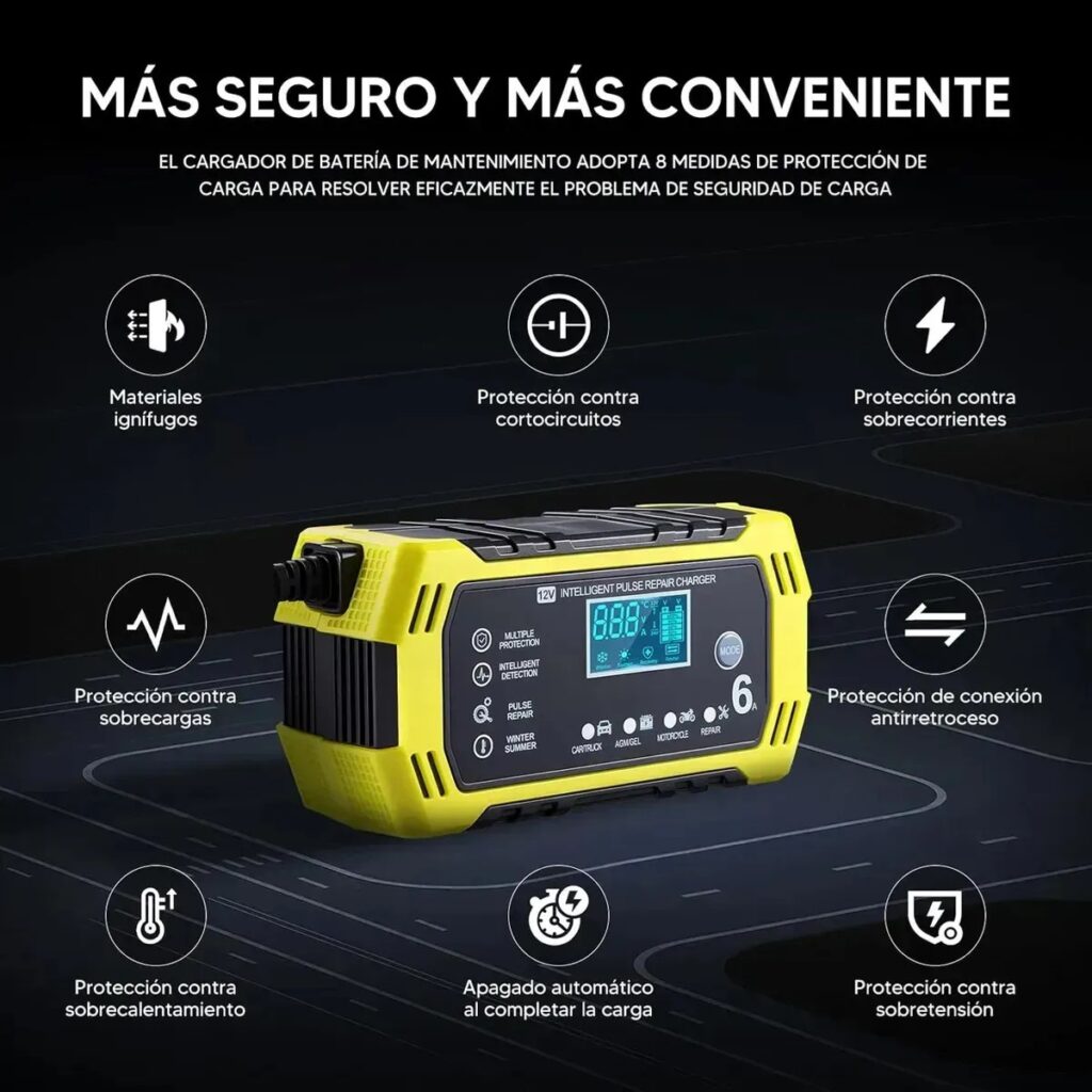 CARGADOR DE BATERIA PARA AUTO 220V