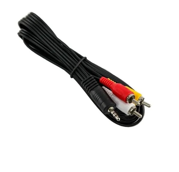 CABLE AUXILIAR PLUG 3,5M- 3RCA STEREO 1,5 M