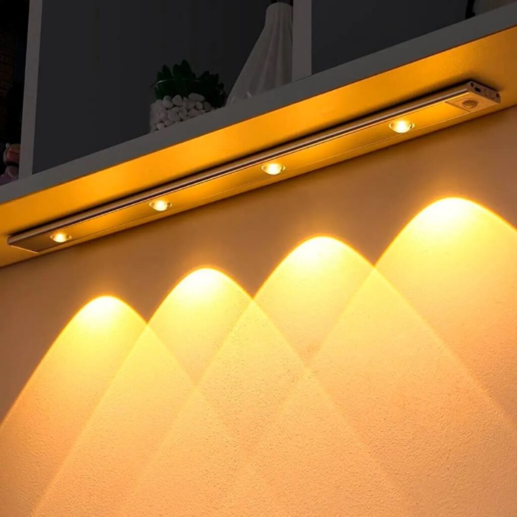 LUZ RECARGABLE CON SENSOR 40CM BAJA MESA/AMAR