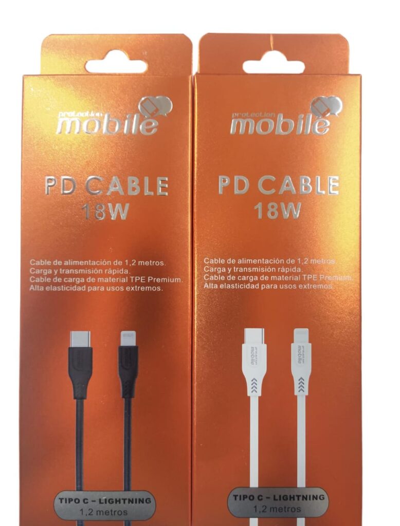 CABLE MOBILE TIPO C A LIGHTING 3,1A 1,2M BLANCO O NEGRO